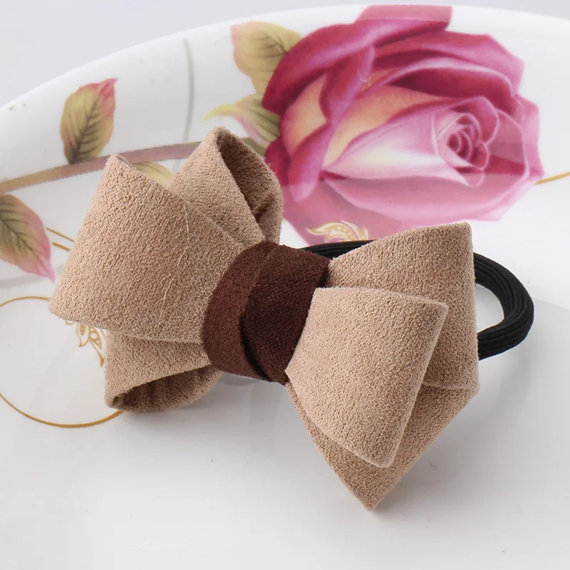 

M MISM New Europe Korean Style Girls Hair Accessories Big Bow Dot Flora Rubber Ponytail scrunchy Hair Rope Elastic Hair Bands