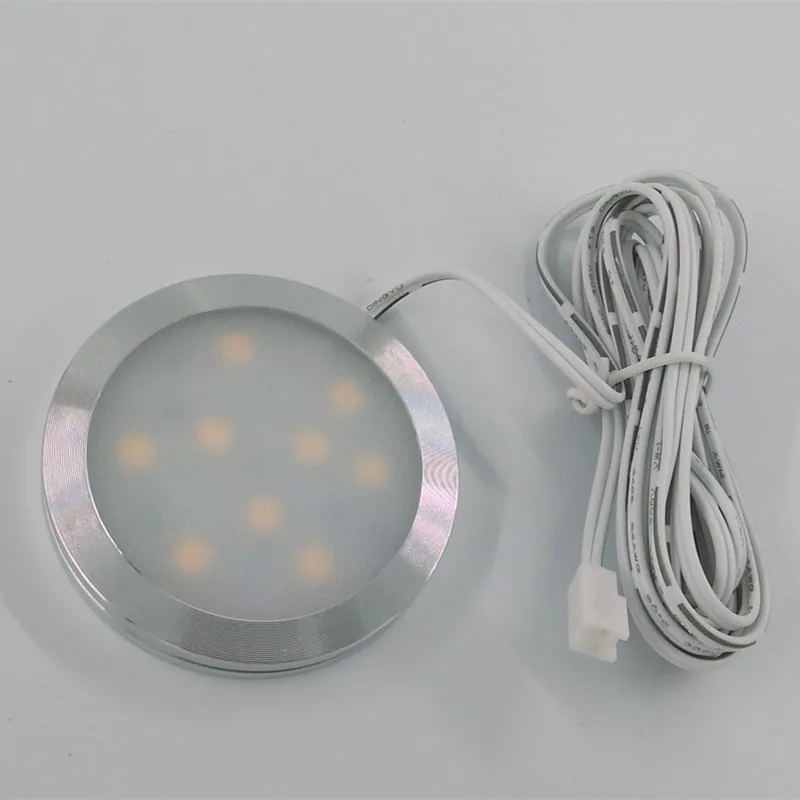 Светодиодный шкаф светильник 2 Вт 12VDC Светодиодный точечный светильник ультратонкий круглый светодиодный Светодиодный домашний Кухня светильник