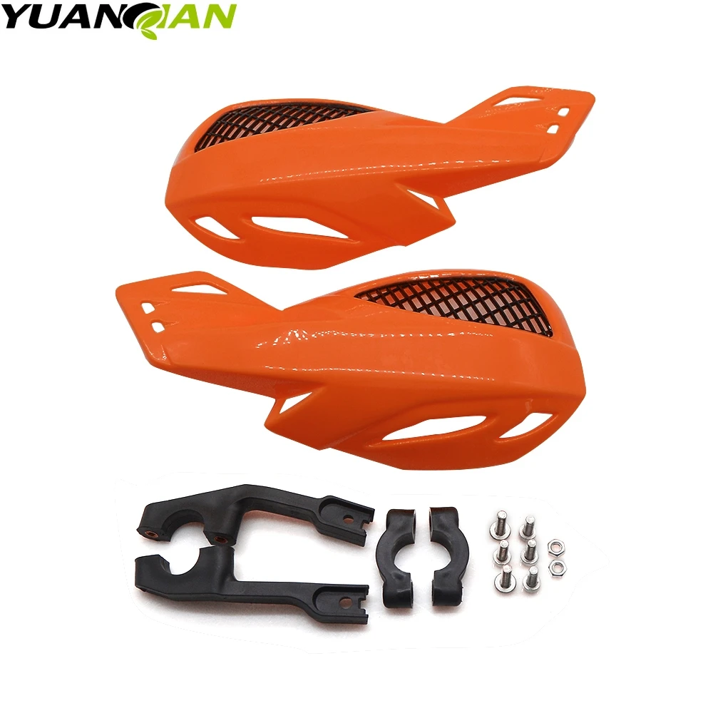 Оранжевый Мотоциклетная защита для рук для Kawasaki Suzuki Honda Yamaha KTM SX EXC XCW SMR мото байк квадроциклы 22 мм руль - Цвет: Оранжевый