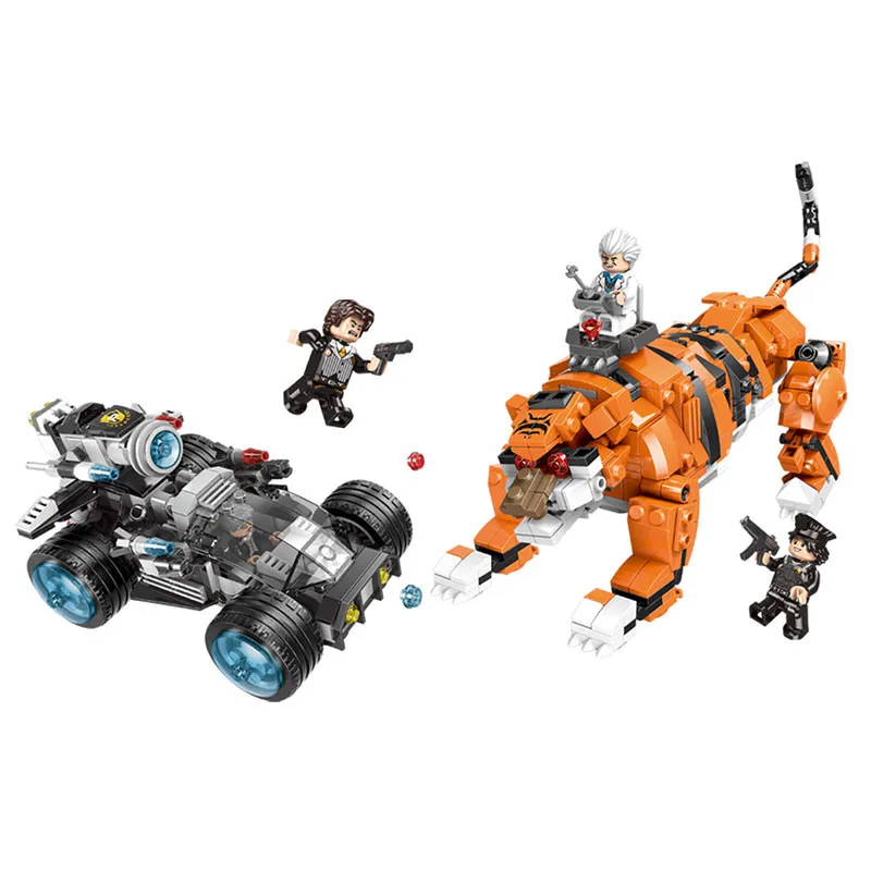 

City Police Stop The Modification of The Tiger Model Building Blocks Bricks Model Kids Toys For Children Gifts Compatible Legoe
