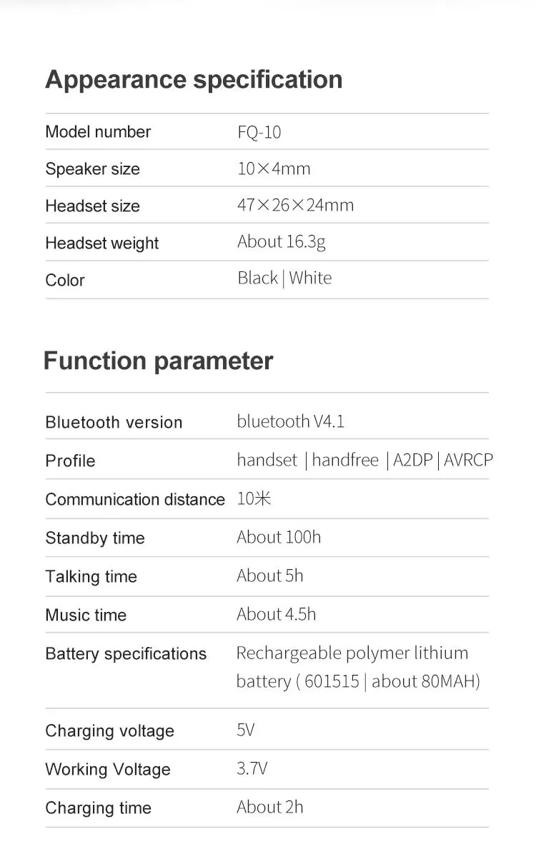 FineBlue FQ10 мини беспроводные наушники драйвер Bluetooth гарнитура звонки напоминают вибрацию износа клип спортивные наушники для бега
