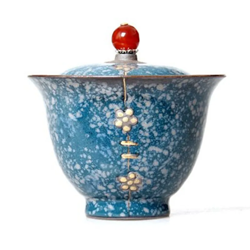 

Vintage 200ml Tea Tureen Black Zen Japanese Style Pottery Rust Glaze Gaiwan Ceramic Kung Tea Pot Home Decor