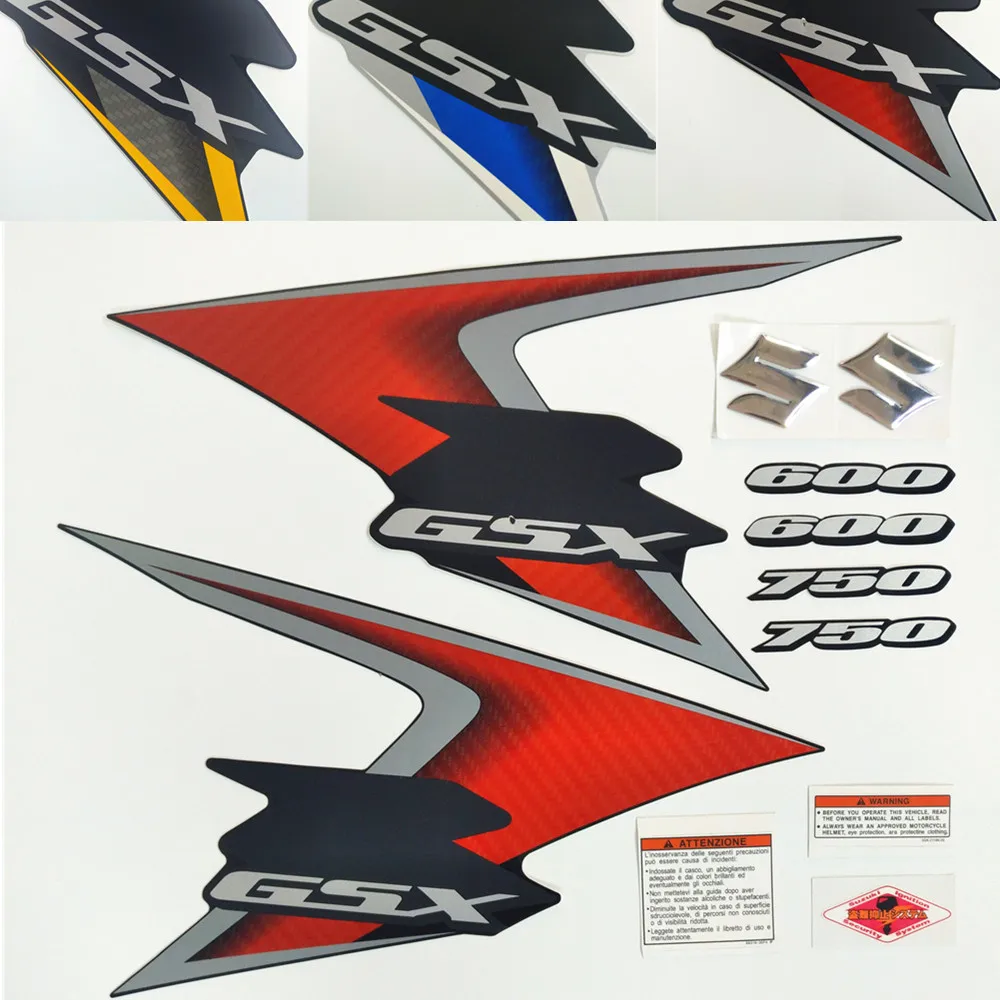 

3 Colors For Suzuki Motorcycle High Quality Applique Sticker Years 2008-2009 K8 GSXR600-GSXR750 Decal Styling Sticker