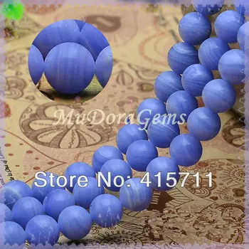 

FA1317 5strands/lot 15.5 Inch Blue Lace Agat Smooth Agat Beads in 6mm,8mm,10mm,12mm