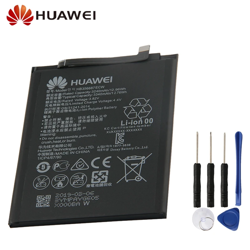 Сменный аккумулятор HB356687ECW для huawei Nova 2S 2i 4e 2Plus mate 10 Lite G10 Honor 7X mate SE mate 9 Lite 3i Honor 9i