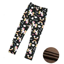 Funfeliz Winter Spring Girls Leggings Thick Warm Fleece PU Legging for Girl Pant Children Pants 2-11 years Kids Print Trousers fashion girl leggings pure color ballet dance cute cat print children leggings soft comfort girls legging 3 6 years old