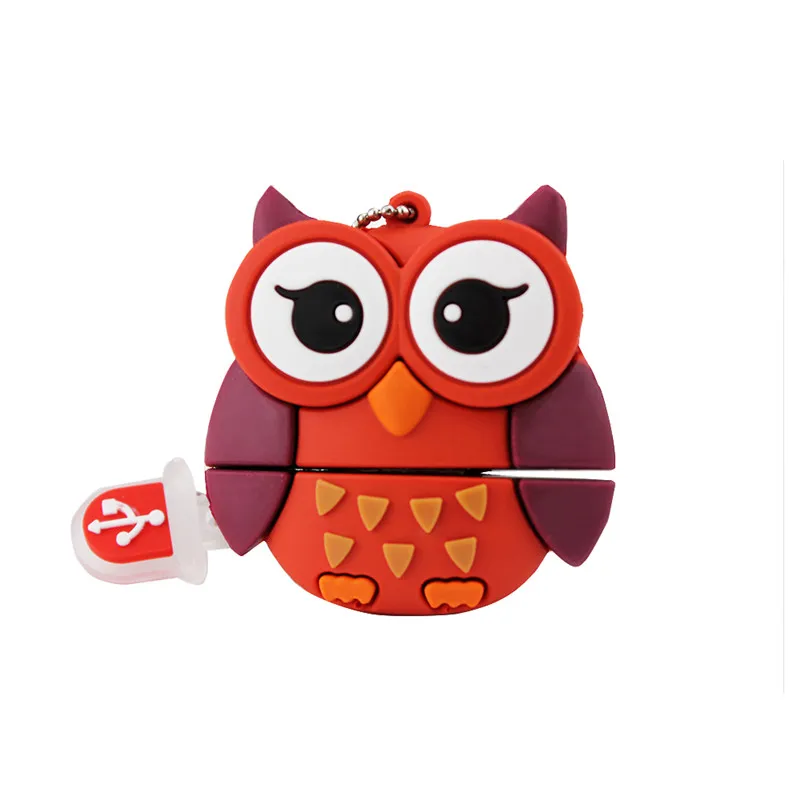 2ydream USB 2,0 новые игрушки мультфильм USB флеш-накопитель 4 ГБ 8 ГБ 16 ГБ 32 ГБ 64 ГБ флэш-накопитель флешки USB Диск флеш-накопитель - Цвет: Red Owl