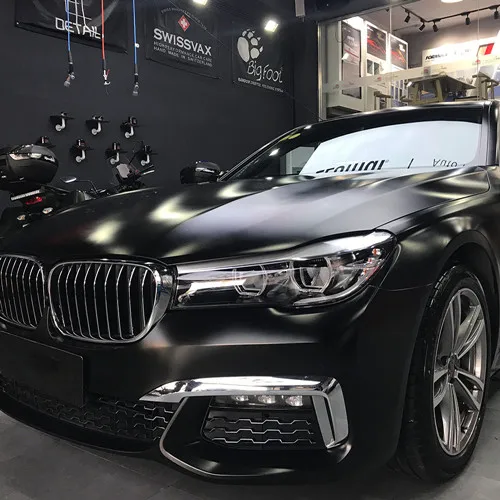 Мути-цвет молния металлический автомобиль обертывание пленка автомобиля полный корпус обертывание Мода клейкая наклейка воздуха без пузырьков для автомобиля Стайлинг пленка 1,52x2 м - Название цвета: Black