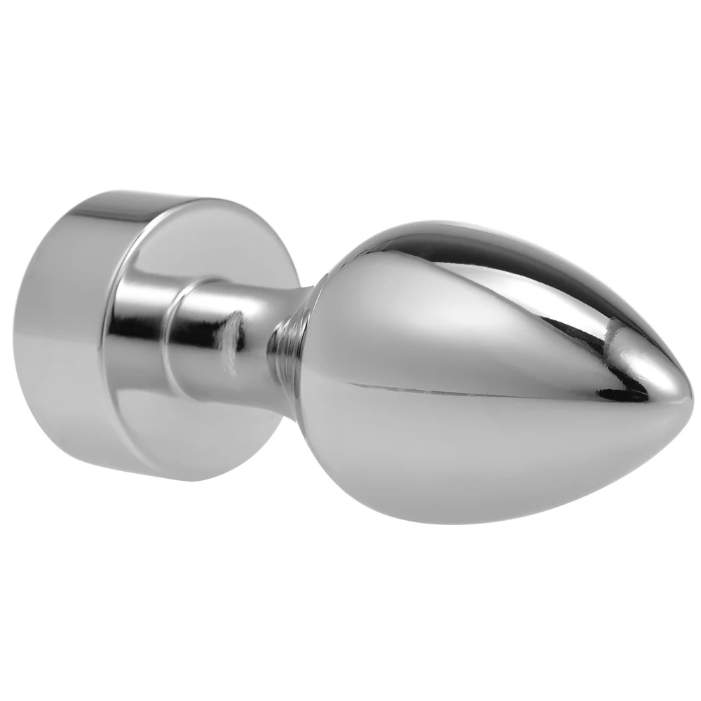Metal Anal Plug Prostate Massage Stainless Steel Butt Plug Beads Jeweled Anus Plug Archos Insert Peep SM Erotic Sex Toys 3 Sizes