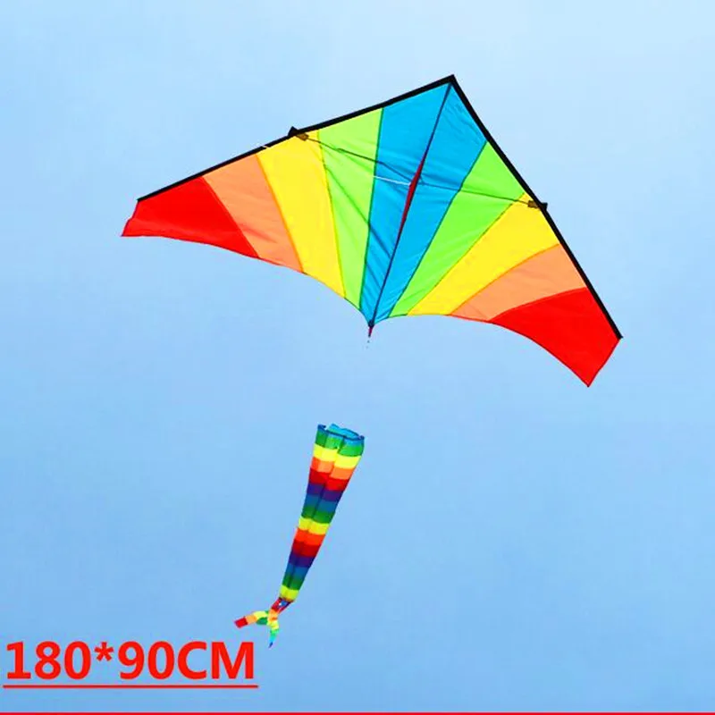 free shipping high quality 10pcs/lot rainbow kite windsock wholesale kite reels flying bird toy
