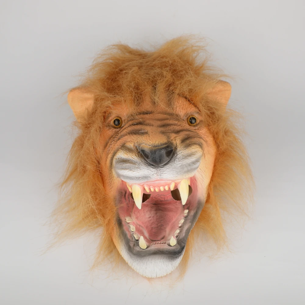 Cosplay Lion Mask Beast Mask Funny Scary Animal Masks Latex Adult Kids Unisex Halloween Party Dressed Prop Dropshipping  (12)