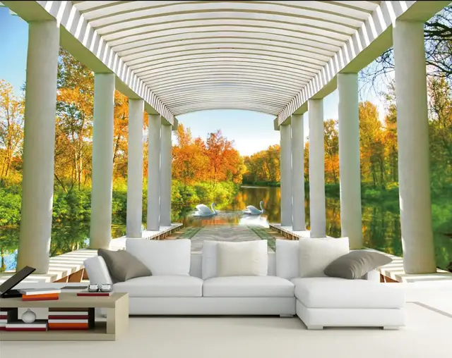 Living Room 3d Wallpaper aliexpress : buy custom mural papel de parede,space expansion Living Room 3d Wallpaper aliexpress : buy custom mural papel de parede,space expansion
