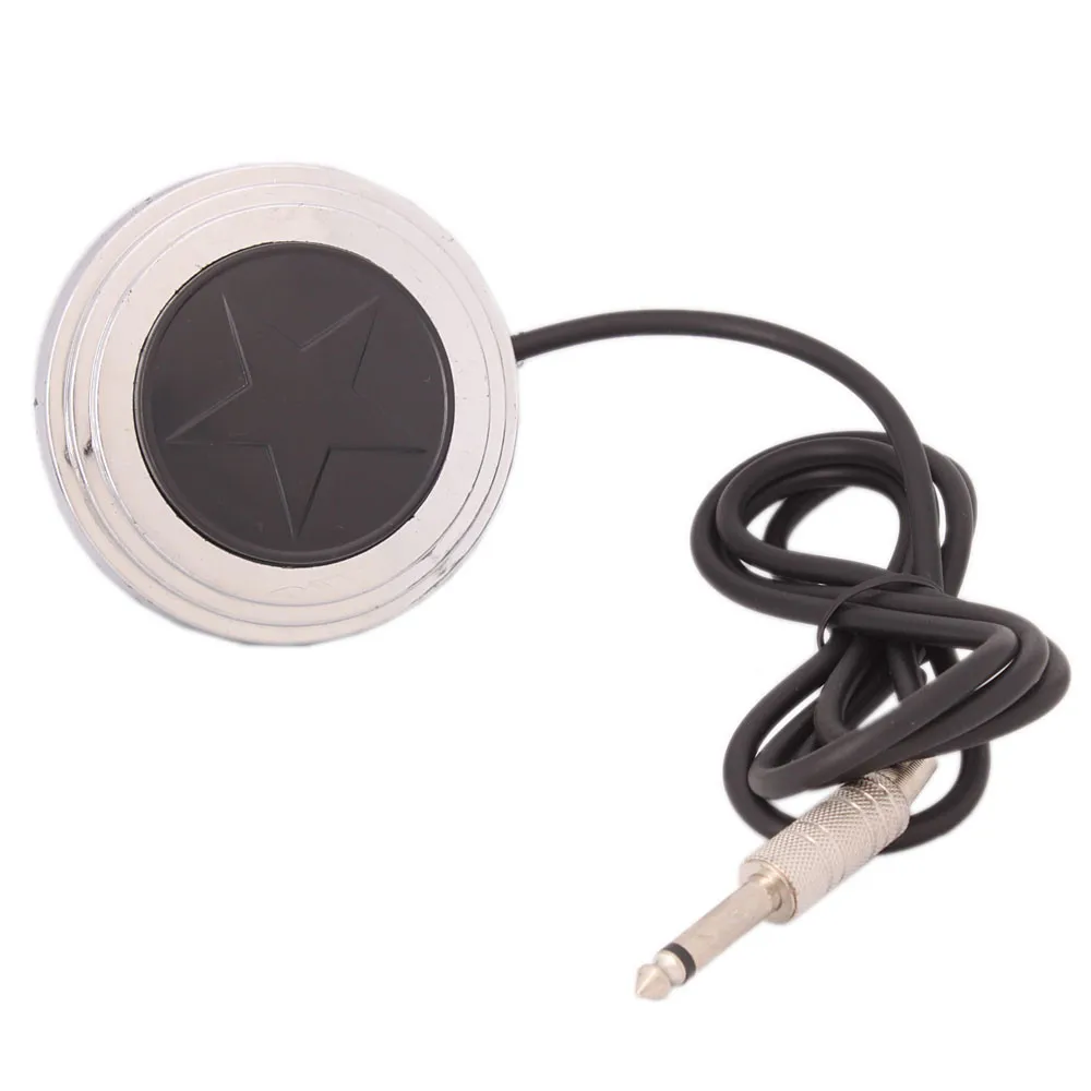 1 unids nuevo cinco estrellas ronda profesional tatuaje pie pedal interruptor de control para Fuentes de energía para tatuar fuente de alimentación tatuaje