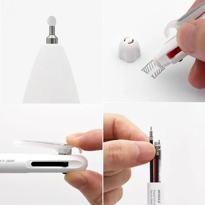  Xiaomi KACO 4 In 1 Multifunction Pens 0.5mm Black Blue Red Refill Gel Pen Mechanical Pencil Japanes - 32946040794