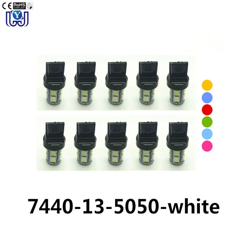 10 шт. LED де VOITURE lumire ампулы T20 7440 7441 13 SMD 12 В ксенон Блан 7000 К DRL frein очереди feux recul |