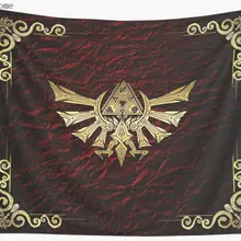 Легенда о Зельде логотип Triforce настенный гобелен пляжное