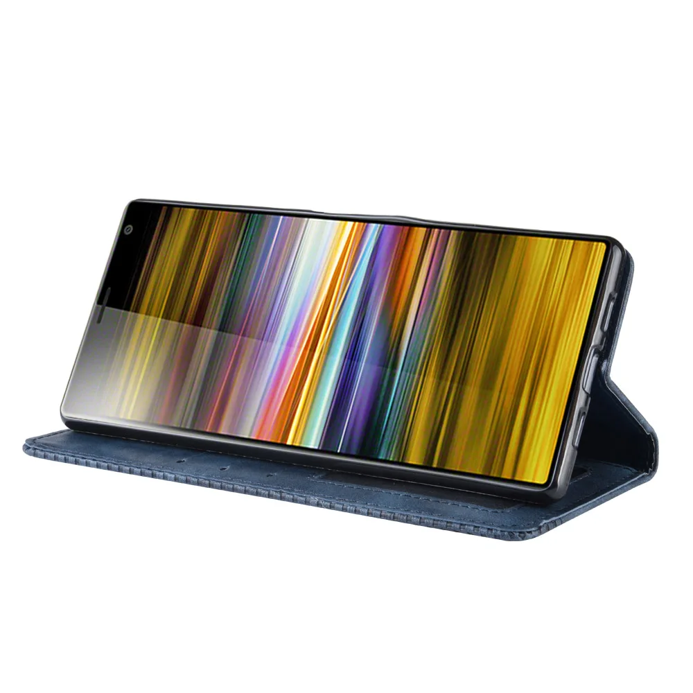 Магнитный винтажный кожаный чехол Премиум Coque для sony Xperia 10 I3113 I3123 I4113 чехол 6,0 дюймов флип фривольный анти-осенний чехол