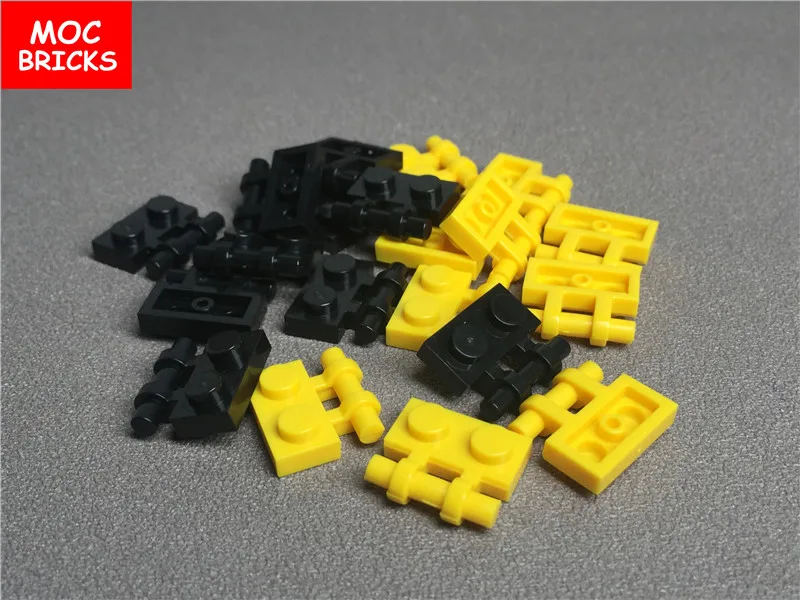 10 шт./партия MOC пластина для строительства, Модифицированная 1x2 с ручкой на боковых концах, пригодная для 2540 строительных блоков, игрушки, кирпичи, детские подарки