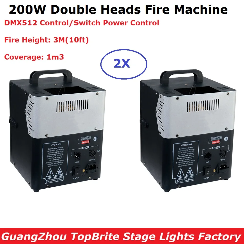2 Units New Arrival 200W Stage Flame Machine Spray Fire Machine DMX
