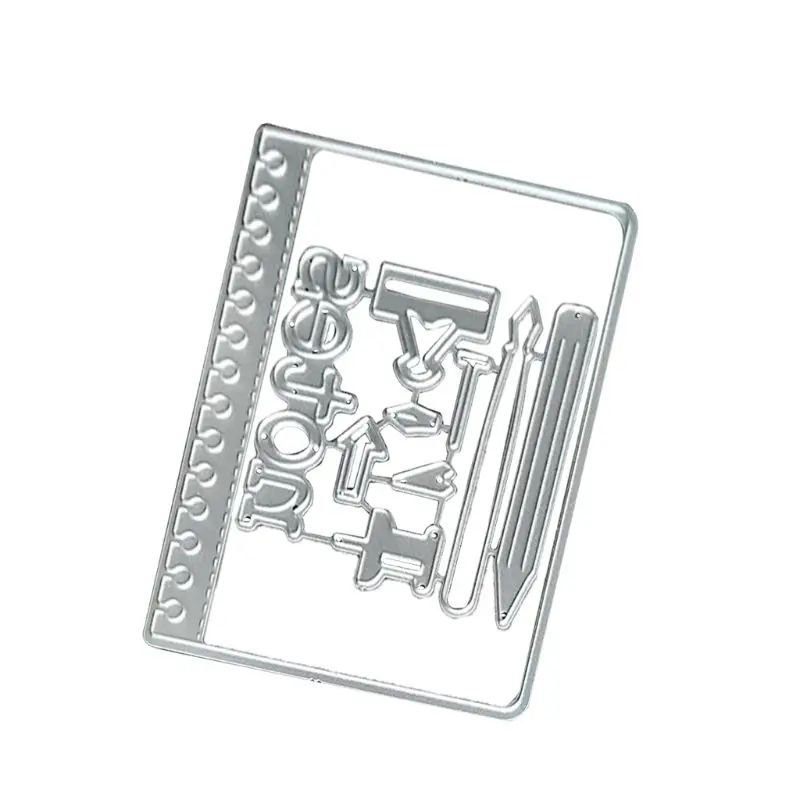 

Carbon Steel Cartoon Pen Notes Card Cutting Die Embossing Stencil Template Mold DIY Paper Art Craft Scrapbook Bookmark Decor