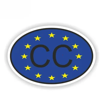 

13CM*8.7CM CC Consular Corps COUNTRY CODE Oval Flag Car Sticker Decal 6-2011
