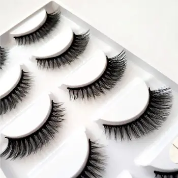 

2018 5 pairs thick false eyelashes black long 3d mink eyelashes eyelash extension professional mink lashes makeup eye lashes 17