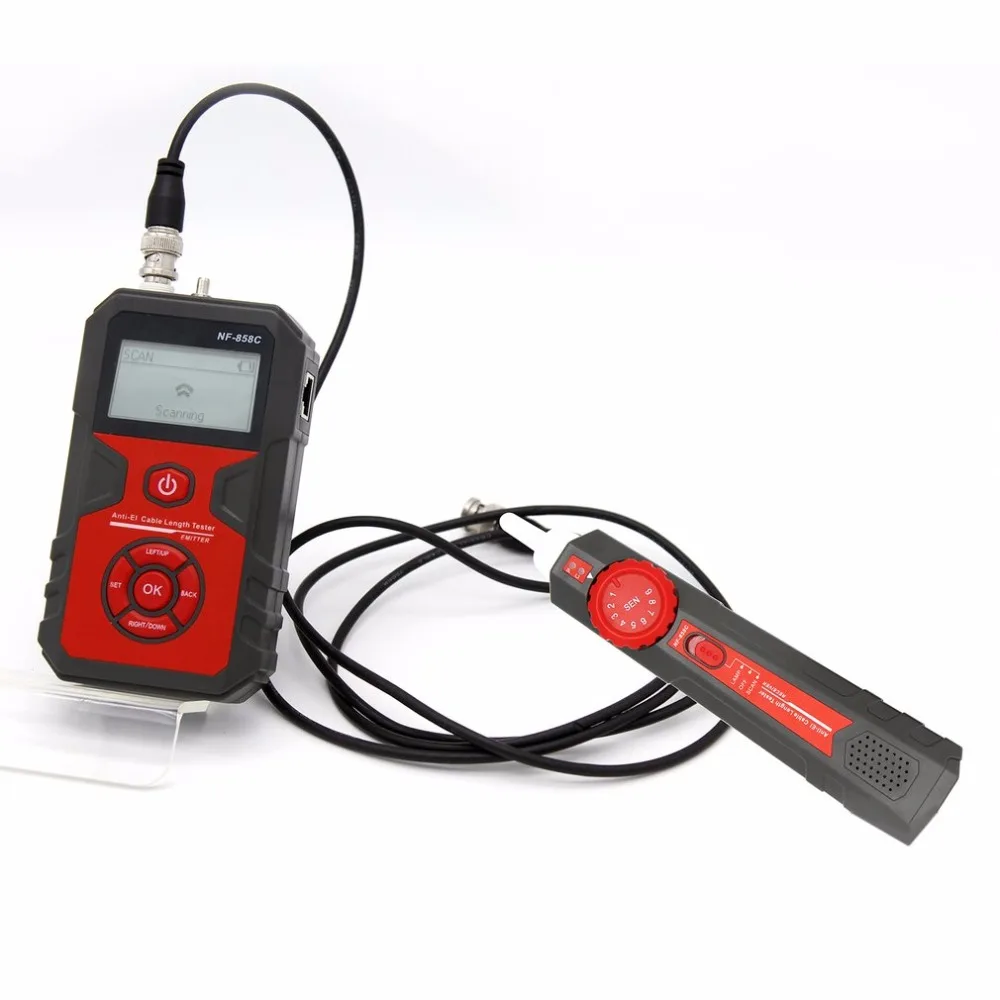 Online Localizador de línea de Cable NF 858 rastreador de cables portátil buscador de Cable para prueba de Cable de red RJ11 RJ45 BNC línea de Cable