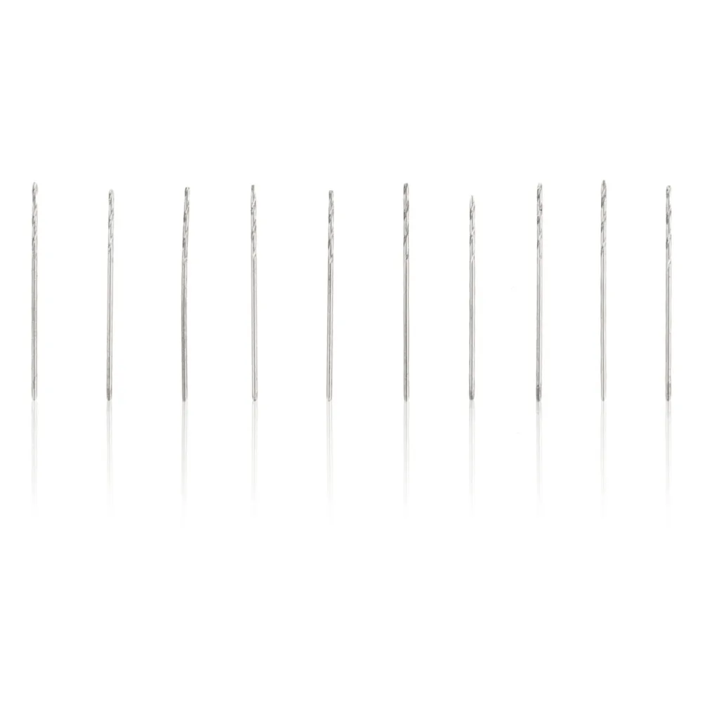 

10 Pcs 0.6mm HSS Quality Precision Micro Straight Shank Twist Drill Bits Kit