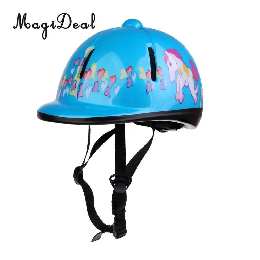 MagiDeal, Детский Регулируемый шлем для верховой езды, защитное снаряжение для головы, оборудование для верховой езды, сертифицировано SEI - Color: Sky Blue