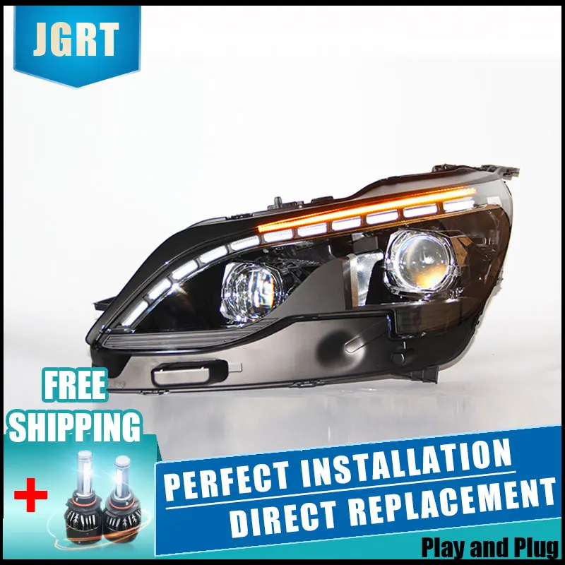  2PCS LED Headlights For Peugeot 3008 2017 Car Led Lights Double Xenon Lens Car Accessories Daytime  - 32890355781