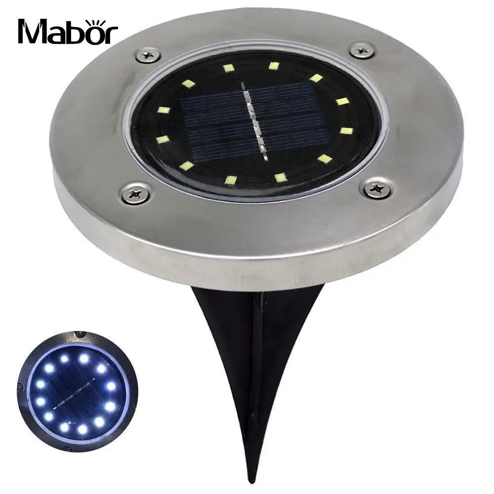 

1 Pcs Solar Power Eco-Friendly Ground Lamp Street Lamp Outdoor Gutter Garden Decking Disk Lights Landscape Light Buried Light