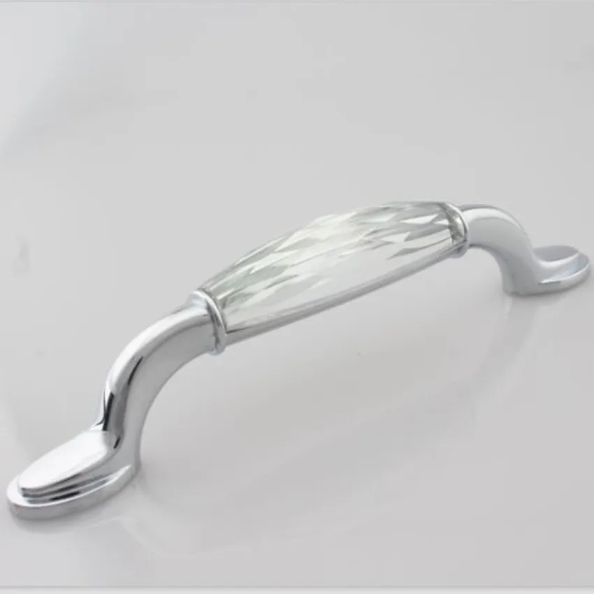 96mm fashion deluxe villadom furniture handles clear glass crystal