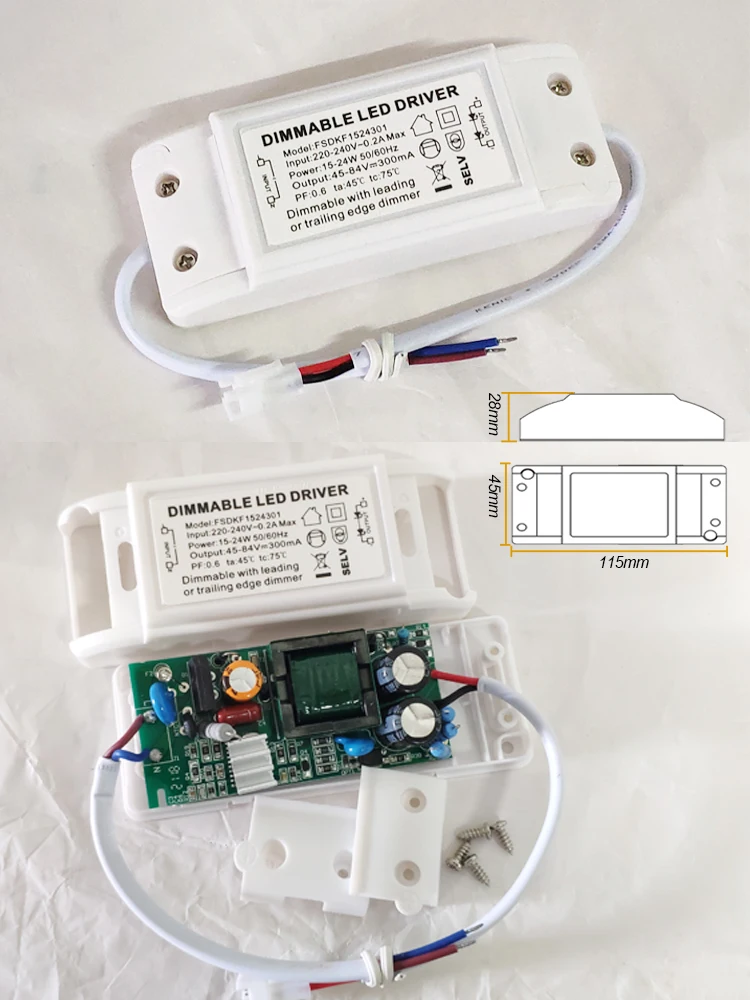 Регулируемый светодиодный трансформатор затемнения Светодиодный источник питания 3 Вт 5 Вт 7 Вт 9 Вт 12 Вт 15 Вт 24 Вт светодиодный трансформатор светильник прожектор драйвер