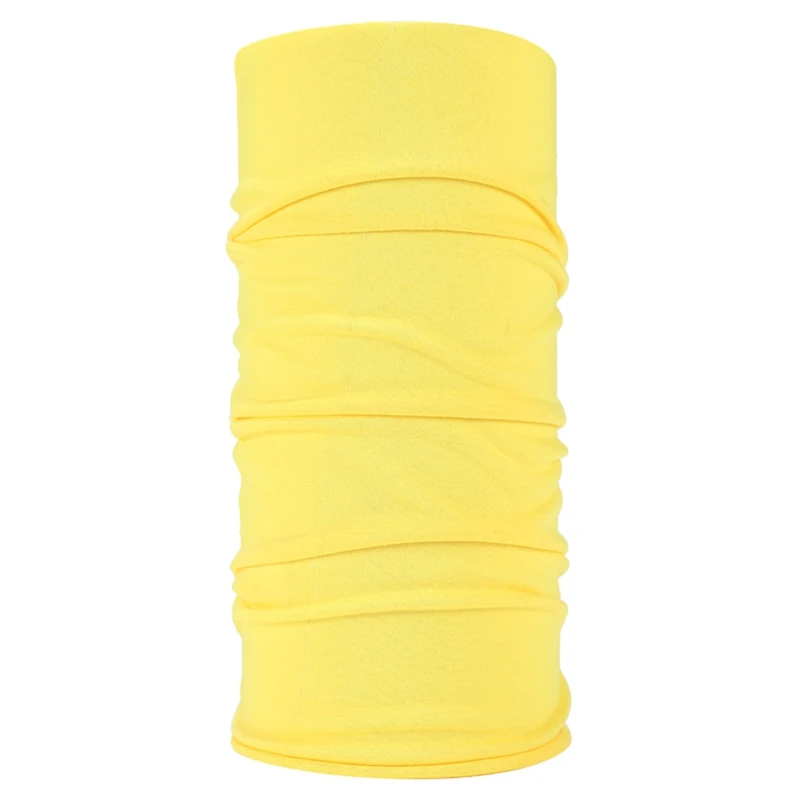Открытый Пешие прогулки Велоспорт маска однотонный шарф для DIY дышащий полиестор многофункциональная маска для лица и браслет повязка для волос - Цвет: Цвет: желтый