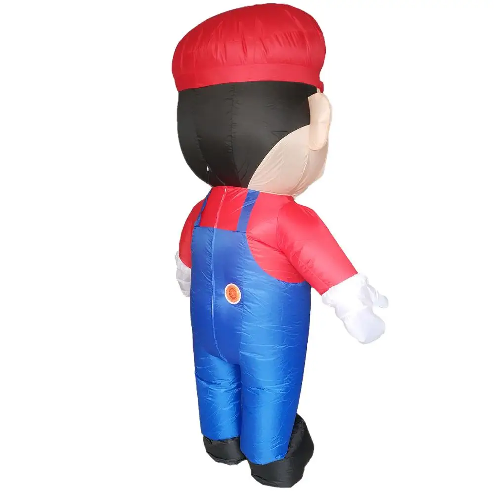 Inflatable Mario Costume Super Mario Fancy Dress for Adults Halloweeen Party Carnival Cosplay Outfit Mascot Blow Up Suit