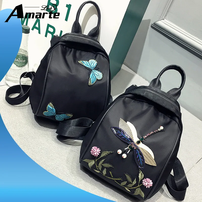 

Amarte 2018 New Women Luxury Design Backpacks Girls Fashion Waterproof Nylon Schoolbags School Rucksack Travel Backpacks