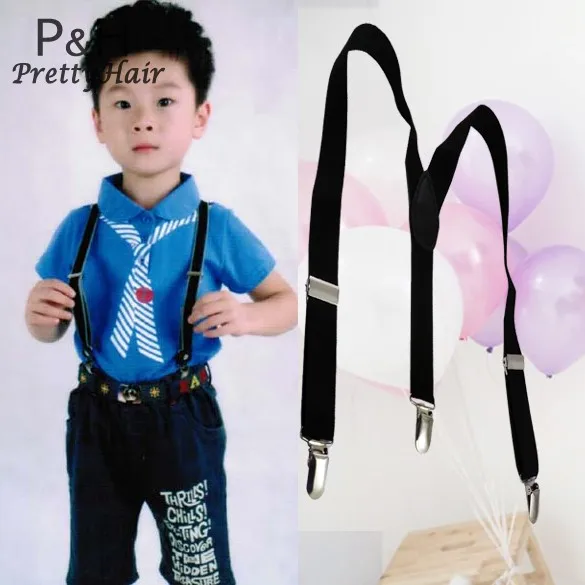 KIDS Suspenders BOYS/GIRLS Suspender Children Clip on Adjustable Elastic Pants Y back Suspender
