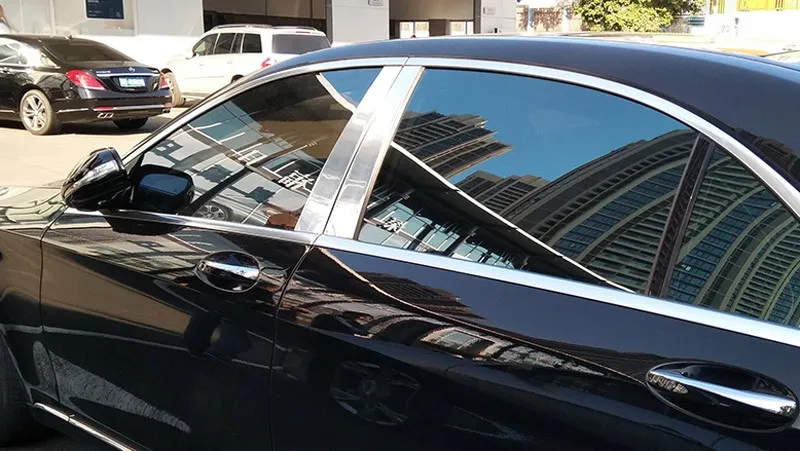 Для Mercedes Benz W222 S-класс S400L S320L S500- Автомобильные аксессуары Окно литья отделка Алюминий сплав 4 шт./компл
