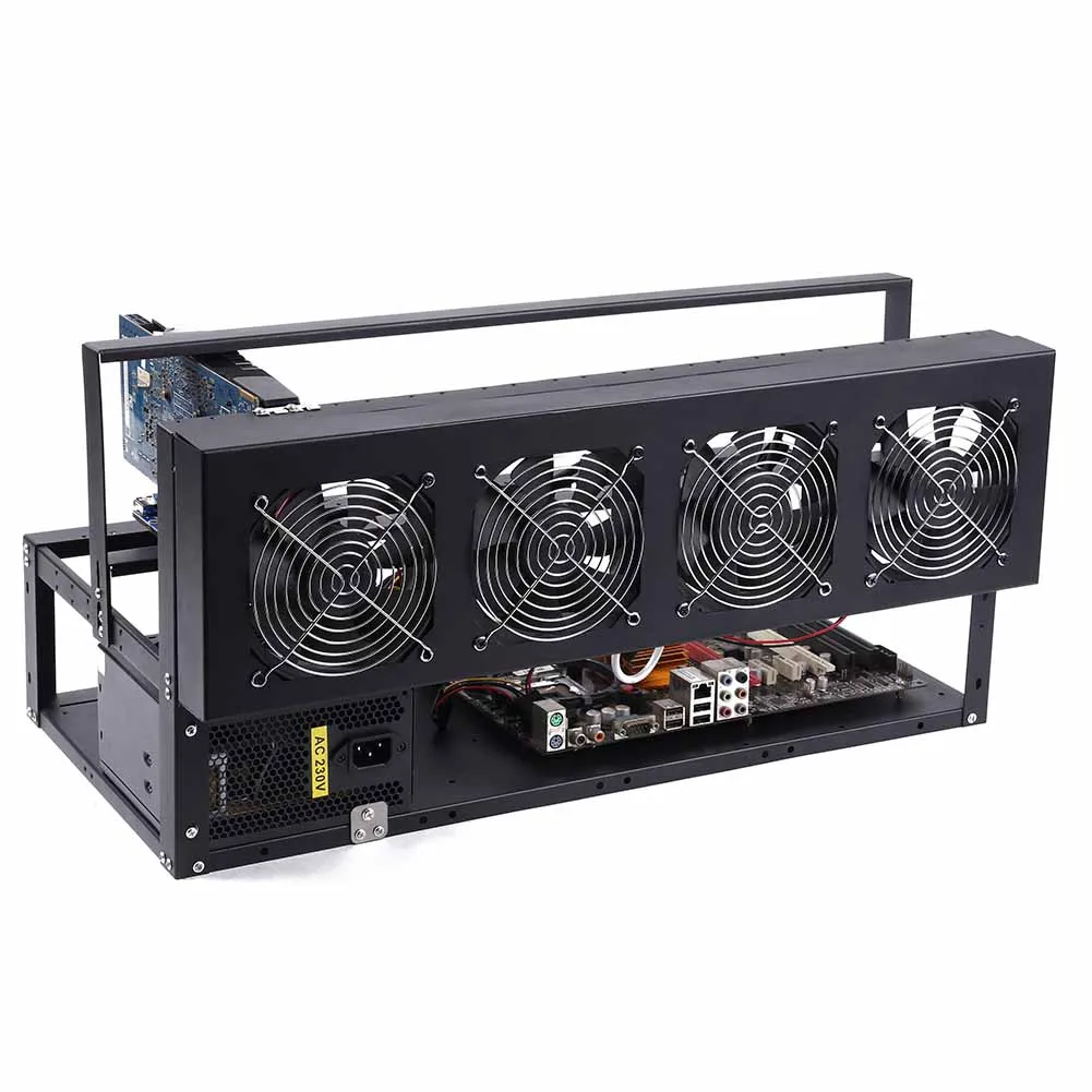 

8 Cards Mining Case Stackable Mill Stand Open Air Miner Frame/Accessories SL@88