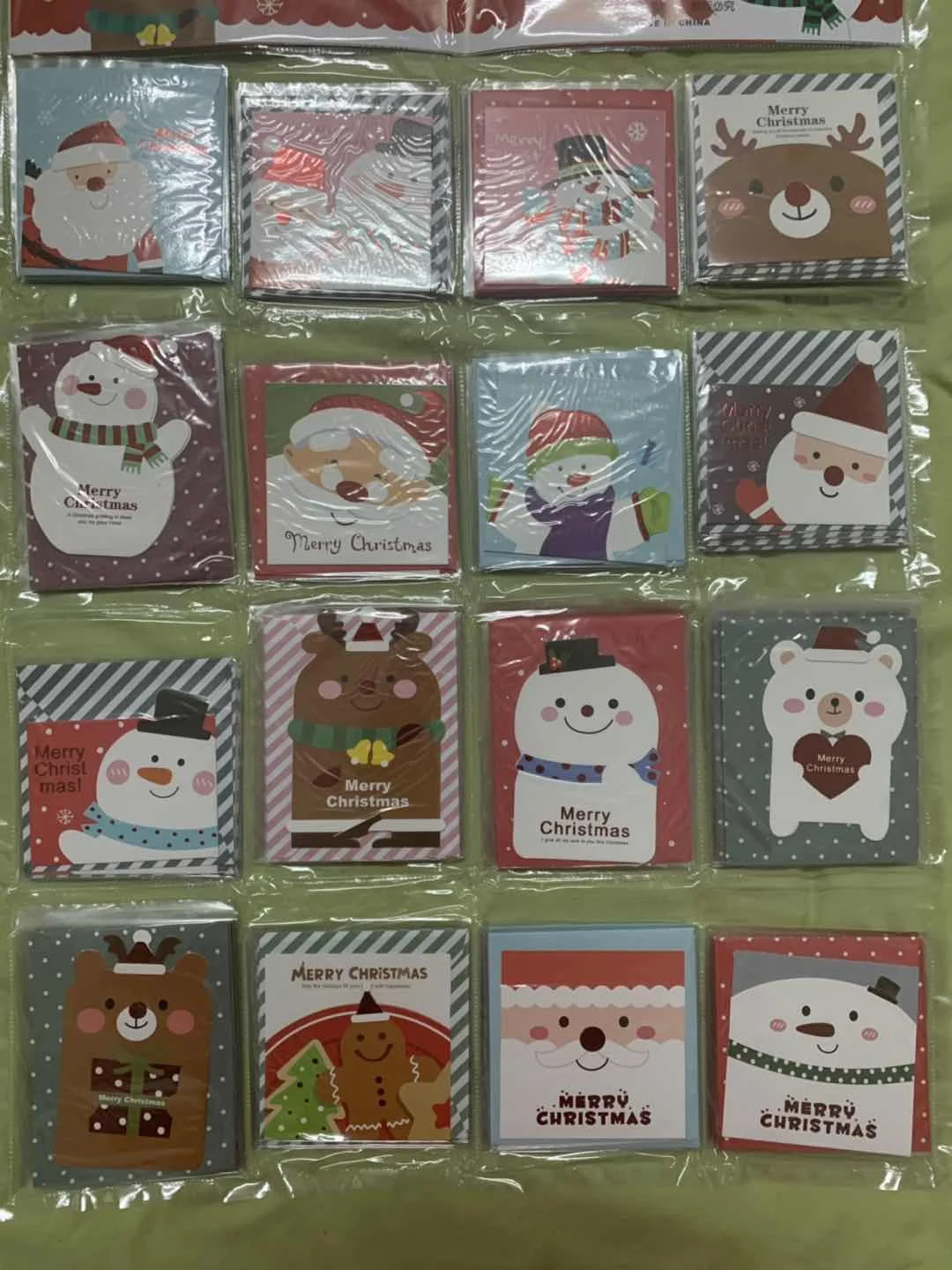 

Ynaayu 16pcs/lot Merry Christmas Card Santa Claus Greeting Cards Kids New Year Postcard Gift Card Xmas Thanks Cards For Xms Day