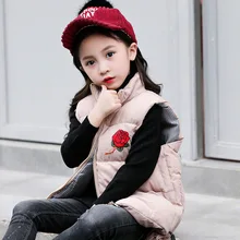 

The new 2019 children Warm down vests Girls warm wholesale children's wear Outerwear cross-border