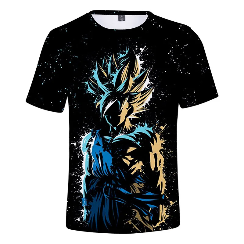 2019 Summer Mens Clothing Dragon Ball T-Shirts men/women/Childrens Clothes Super Saiyan Black t-shirt Sun Wukong tshirt boy girl 2019 Summer Mens Clothing Dragon Ball T-Shirts men/women/Childrens Clothes Super Saiyan Black t-shirt Sun Wukong tshirt boy girl