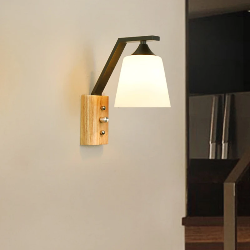 Творческих E27 настенные светильники светодиодные прикроватная тумбочка для спальни украшения нордический дизайн гостиной коридор, отель