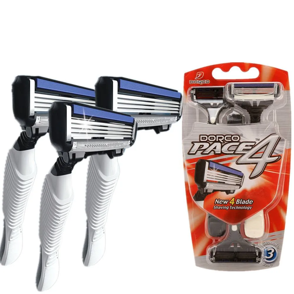 Original DORCO 3Pcs/Lot Razor For Men's Razor 4 Layer Shaver Travel