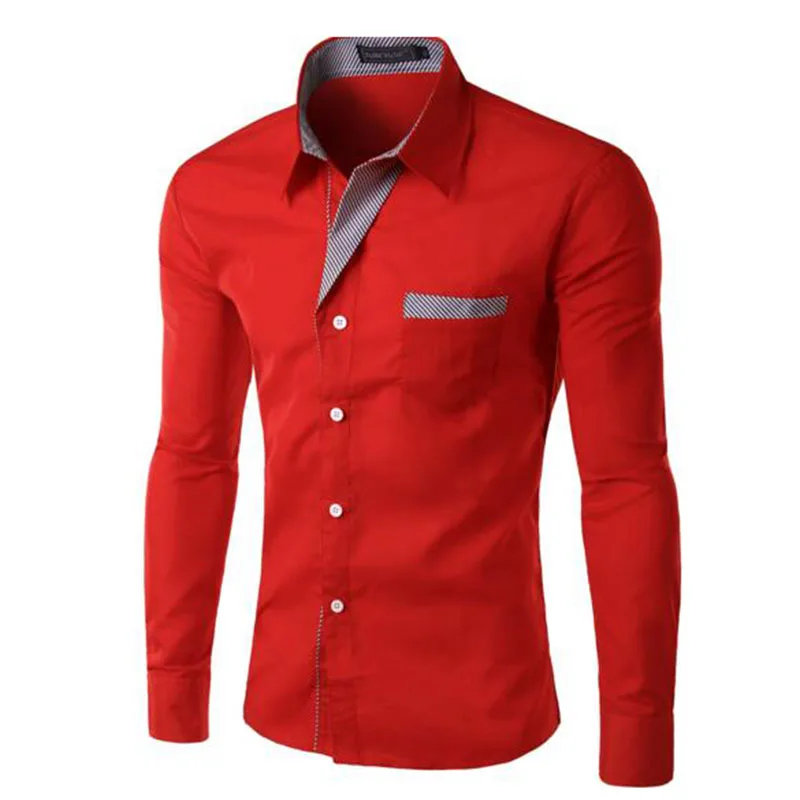 2017 Hot Sale Men Fashion Long Sleeve High Quality Multicolor Shirts,Teenagers Casual Slim Fit Outdoors Shirts Plus Size S-4XL