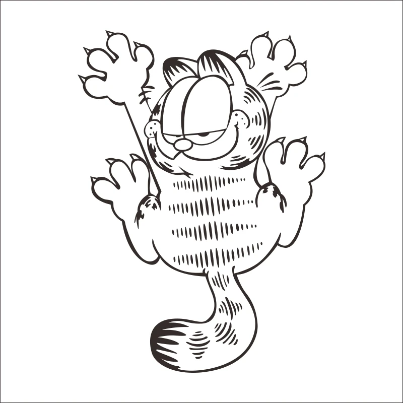 CHM Garfield pared gato de dibujos анимадо наклейки для детской vinilo autoadhesivo Adhesivos para ninos habitaciones