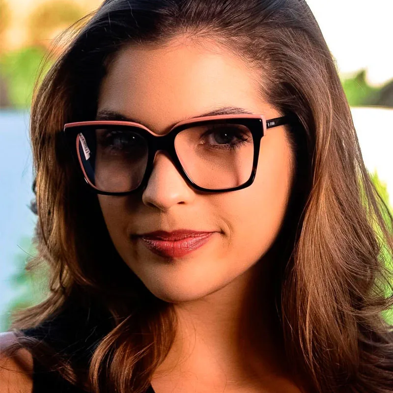 

Luxury Prescription Eyeglasses Cat Eye Glasses Frames Transparent Glasses Clear Lens Square Spectaccle Optical Frames Myopia