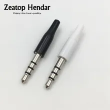 4 шт. длинный 3,5 мм 4-полюсная Мужская гарнитура Jack 3,5 аудио разъем адаптер для наушников DIY пайки Разъем 17 мм