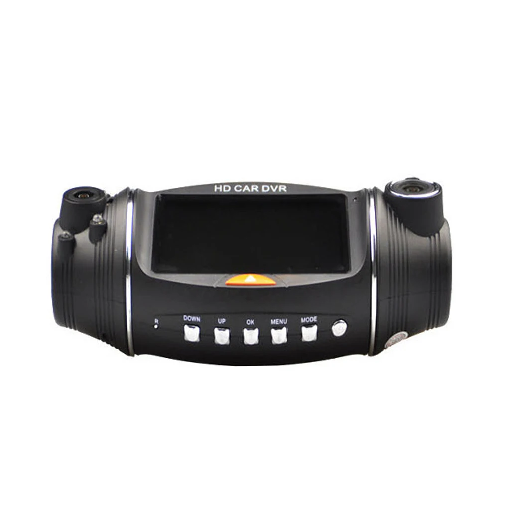 

2018 GPS Logger G-Sensor Cam Car Dvr R310 2.7"" LCD Screen Rotating Dual Len Vehicle DVR Recorder two cameras