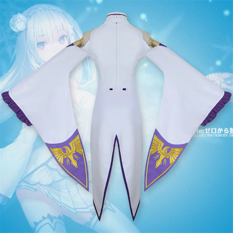Аниме Re:zero Kara Hajimeru Isekai Seikatsu жизнь в другом мире Эмилия платье костюм для косплея